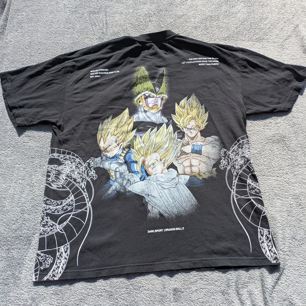 Darc Sport Dragon Ball Z Anime Graphic Black T-Shirt